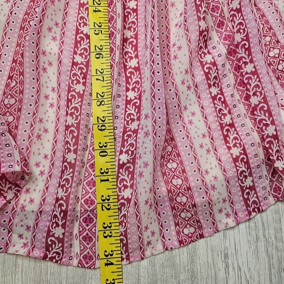 The Children's Place Girls Pink Beige Striped Ruffle Elastic Waist Dress Size 16 - Picture 10 of 13